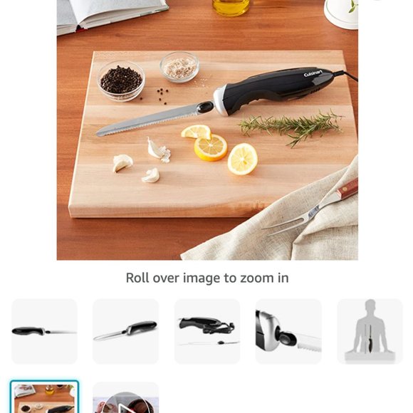 Cuisinart Electric Knife,1 Blade, Black,1 EA - Picture 1 of 7